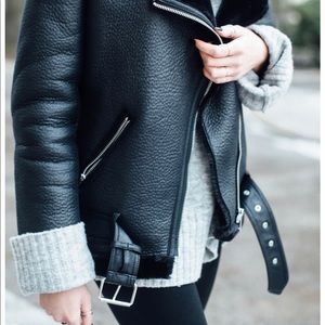 Vero Moda Faux Leather Aviator jacket